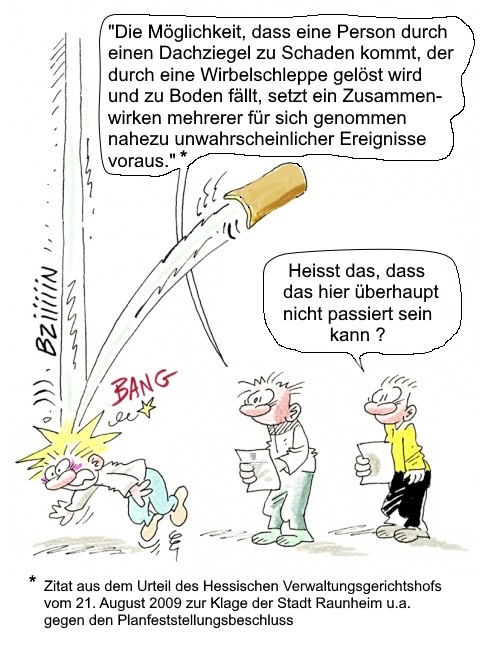 Cartoon Wirbelschleppen-Schaden