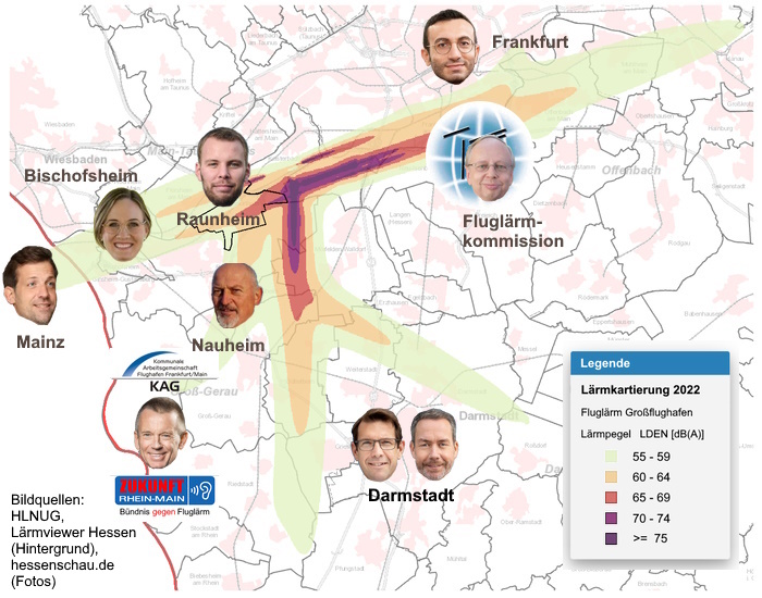 Grafik: Lärmkarte und Köpfe